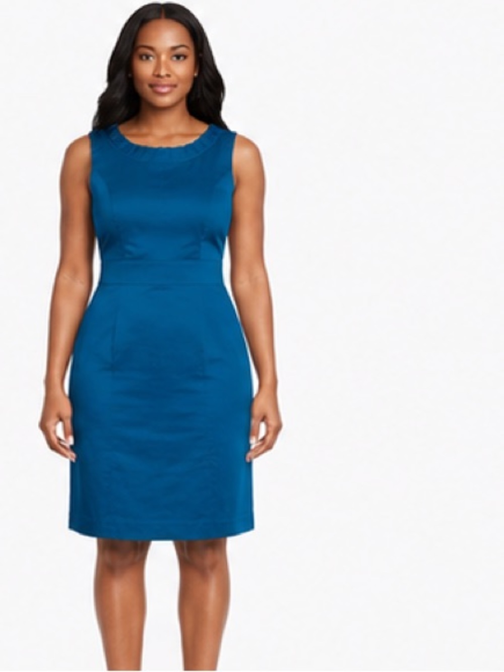 LOFT Tea Blue Sleeveless Sheath Dress